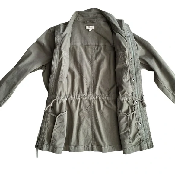 Style & Co women's twill utility spring jacket in olive drab, size small - Picture 12 of 16